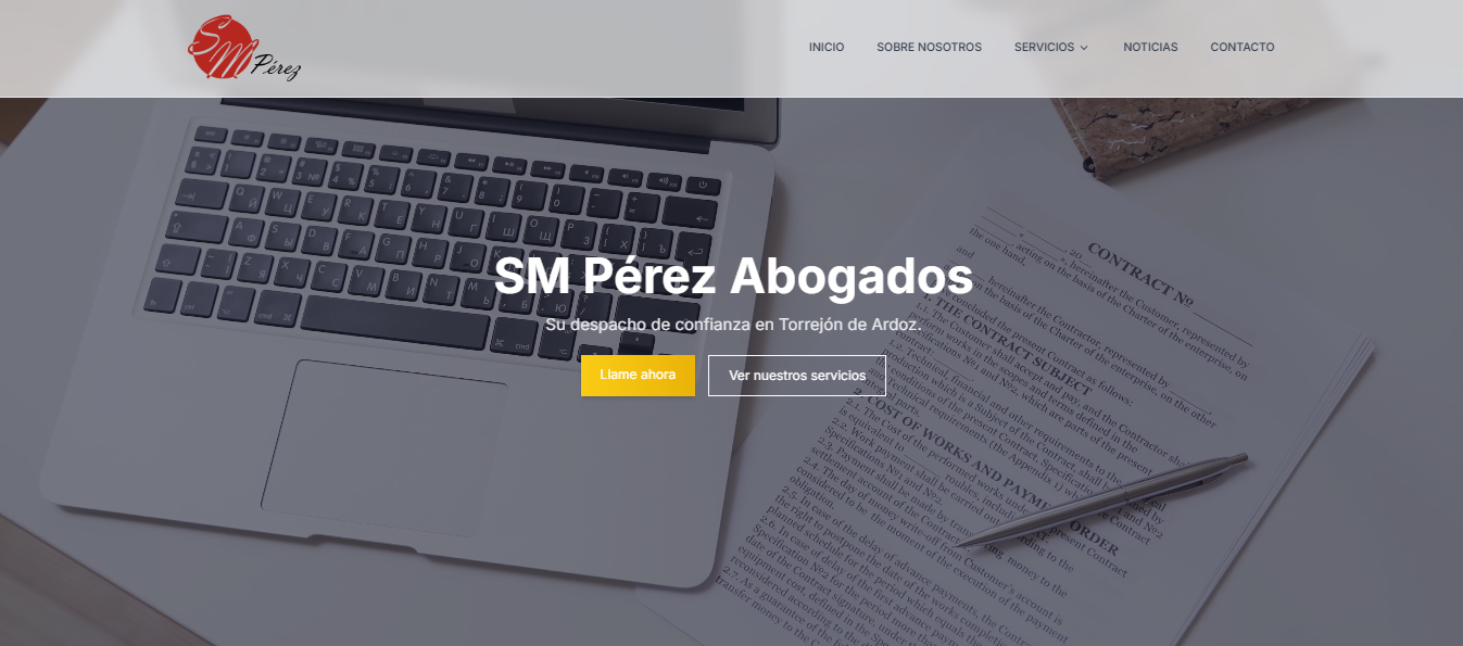 SM Pérez Abogados | Sitio Web para despacho de abogados